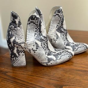Steve Madden Snake Skin Booties